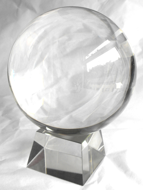 200mm Diameter Clear Crystal Ball with Crystal Stand