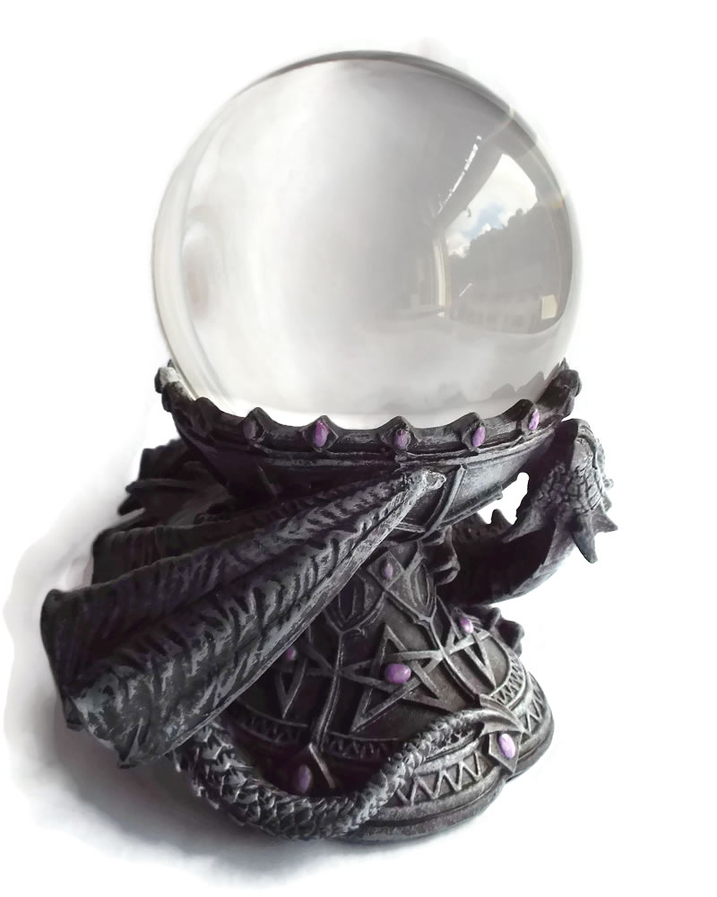 Dragon Beauty Stand with 100mm Crystal Ball Reverse