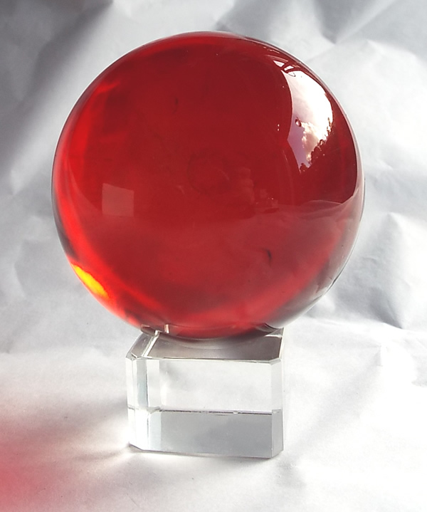 60mm Diameter Red Crystal Ball