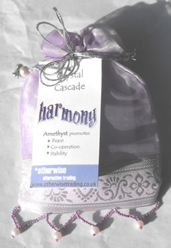Harmony Crystal Cascade Purple Organza Bag