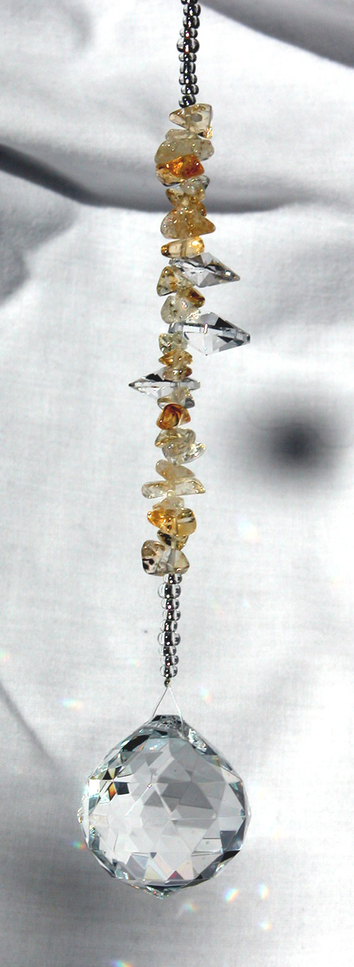 Happiness Crystal Cascade with Citrine Gemstones