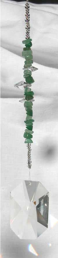 Prosperity Crystal Cascade with Green Aventurine Gemstones