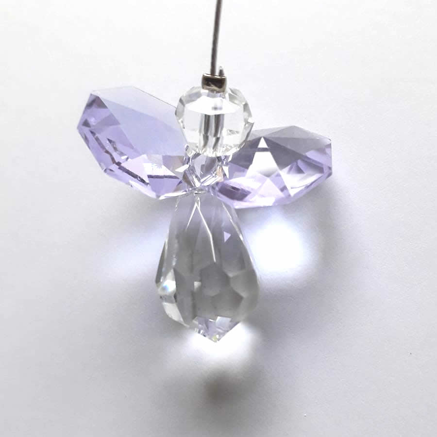 Hanging Crystal Angel Purple