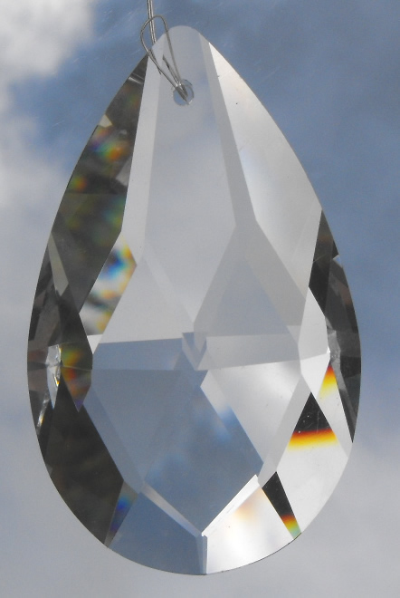 Cathedral Cut Teardrop Hanging Window Crystal