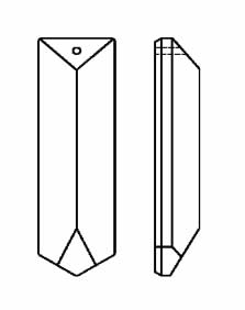 Oblong Hanging Window Crystal Line Drawing