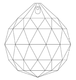 Sphere Hanging Window Crystal Line Drawing