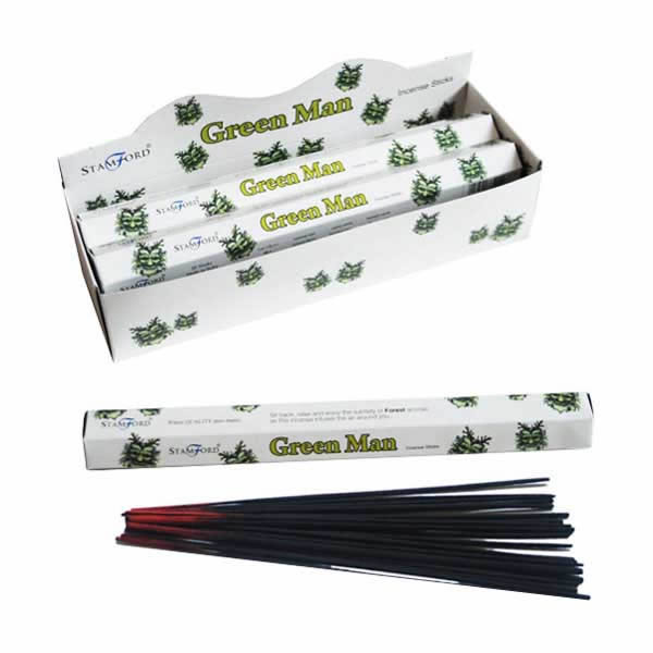 Green Man Incense Sticks and Holders