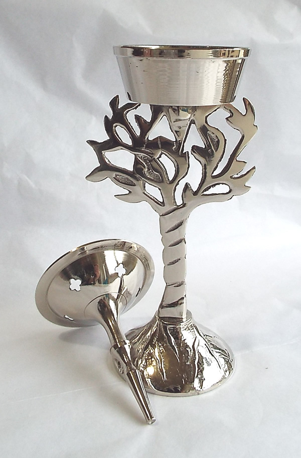 Silver Tree Incense Holder