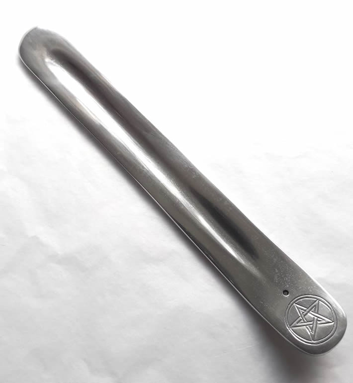 Silver Metal Pentacle Incense Holder