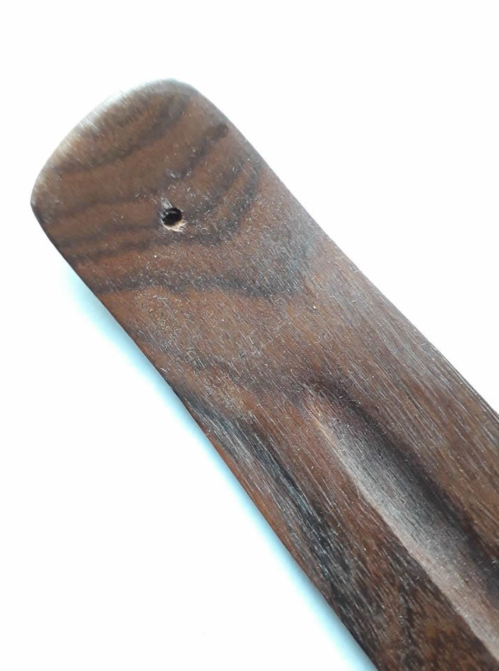 Plain Straight Wooden Incense Holder Detail