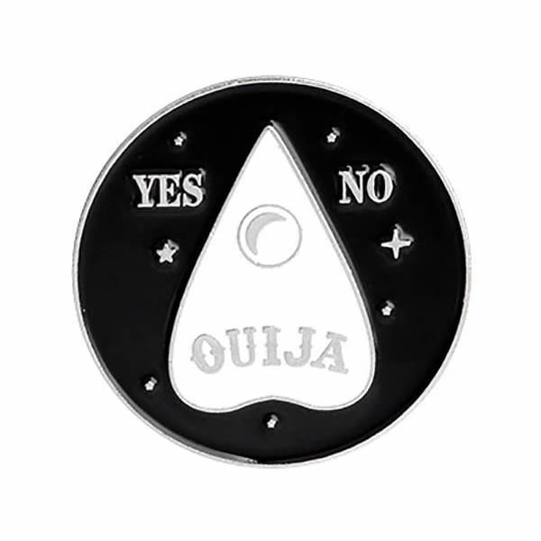 Ouija Black Enamel Pin Badge