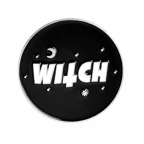 Witch Black Enamel Pin Badge