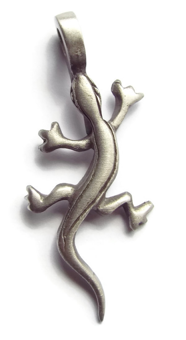 Little Lizard Dragon Pewter Pendant