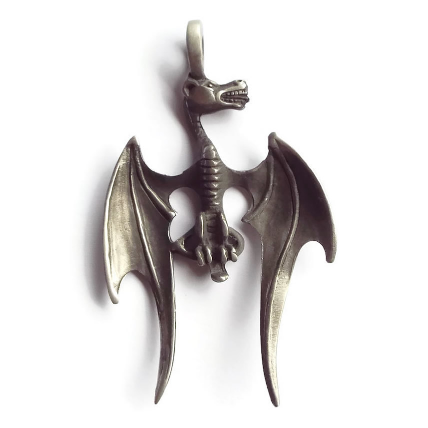 Pendants and Necklaces with Bats, Skulls and Dragons