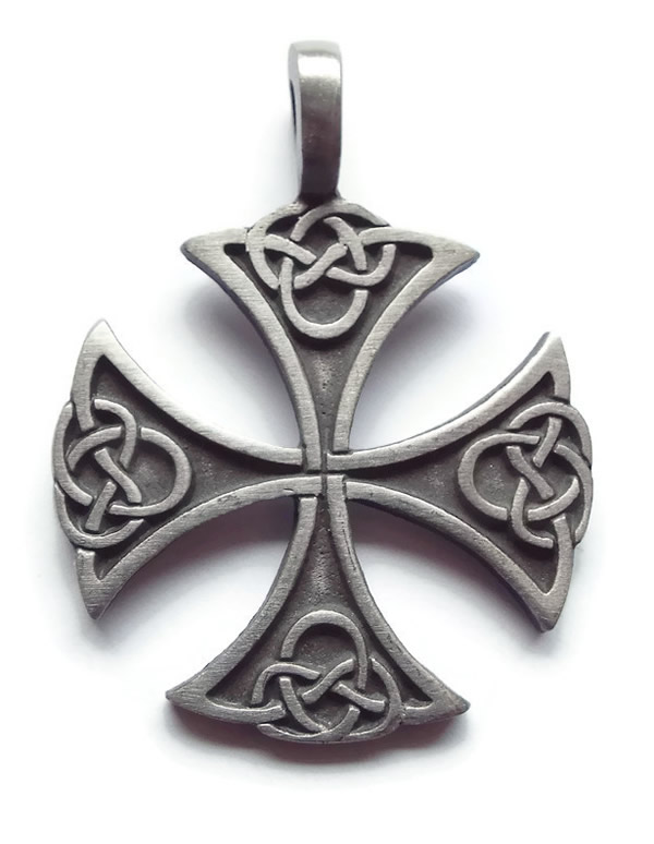 Celtic Cross Patonce Pewter Pendant