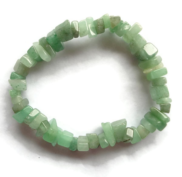 Green Aventurine Gemstone Chip Bracelet