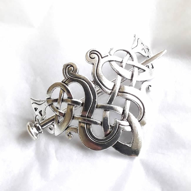 Celtic Knot Silver Metal Hairpin