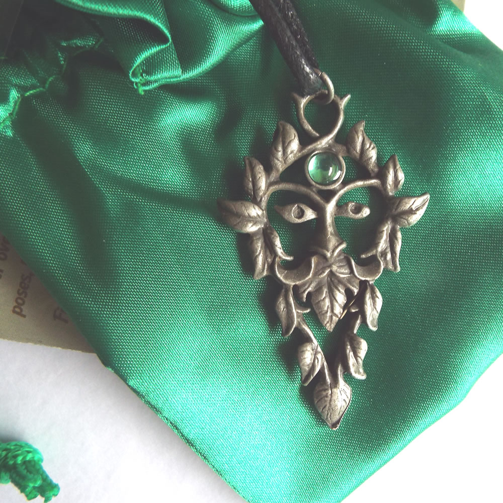 Green Man Pendant Necklace