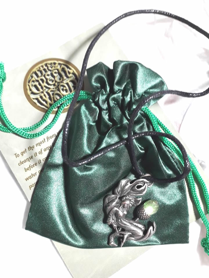 Acorn Faerie Pendant Necklace Bag and Leaflet