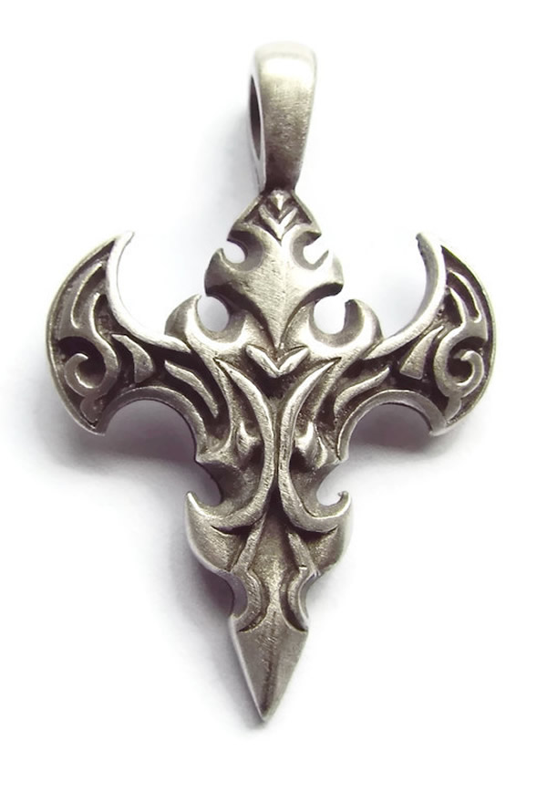 Mystic Cross Pewter Pendant - Ancient Strength