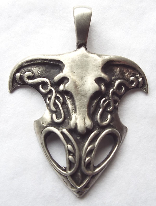 Nordic Charm Pewter Pendant - Strength and Vision