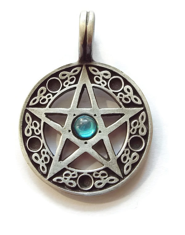 Pentacle with Stone Pendant