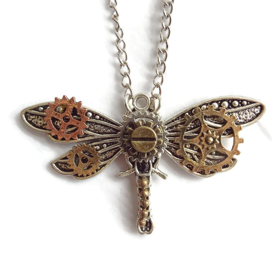 Steampunk Dragonfly Necklace