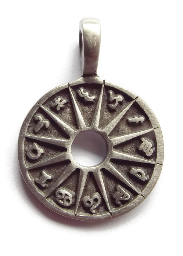 Zodiac Star Pewter Pendant Necklace