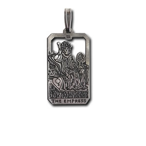 The Empress Sterling Silver Tarot Card Pendant - Small
