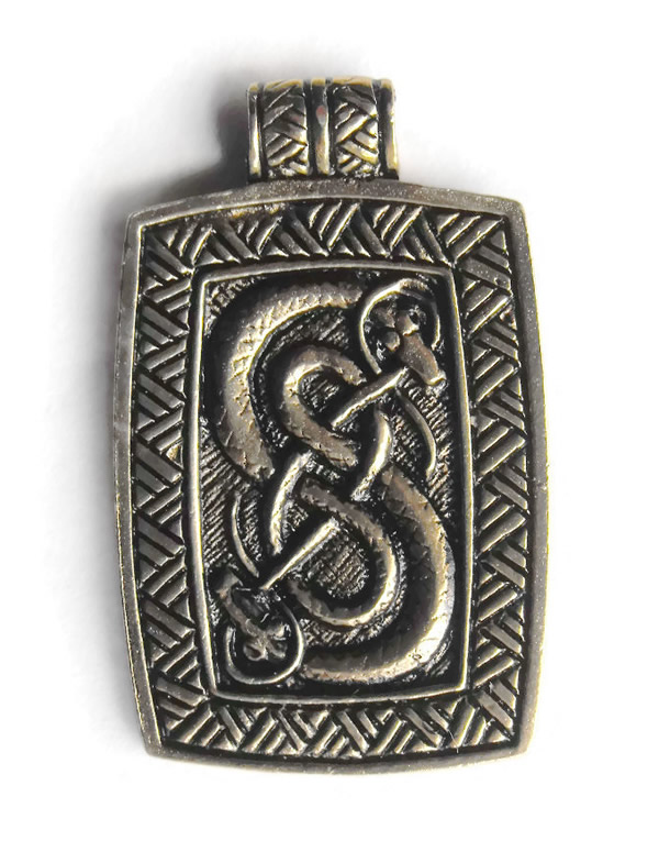 Urnes Snakes Trove of Valhalla Bronze Pendant