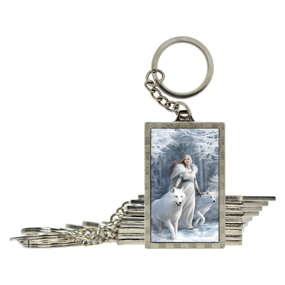 Winter Guardians White Wolves 3D Key Ring