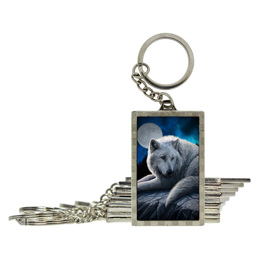 Guardian of the North White Wolf 3D Key Ring
