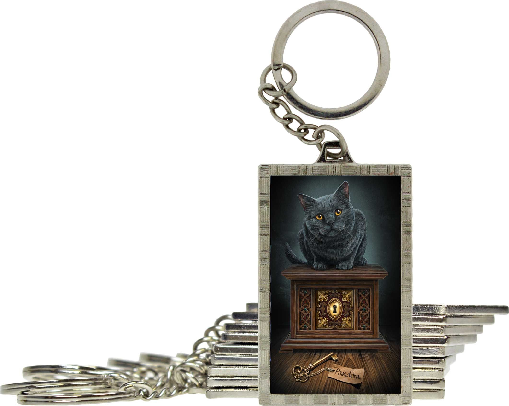 Pandora's Box Black Cat 3D Key Ring