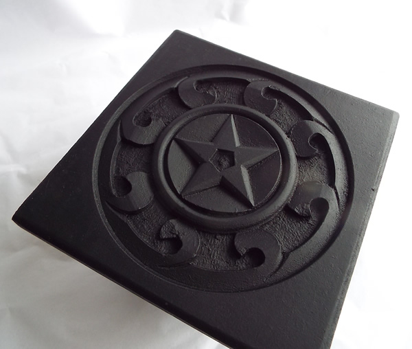 Black Table with Pentagram Top View