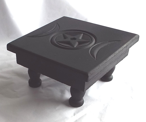Black Table with Triple Moon and Pentagram