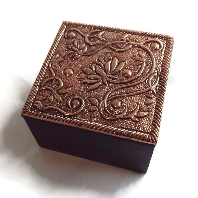 Small Lotus Copper Box