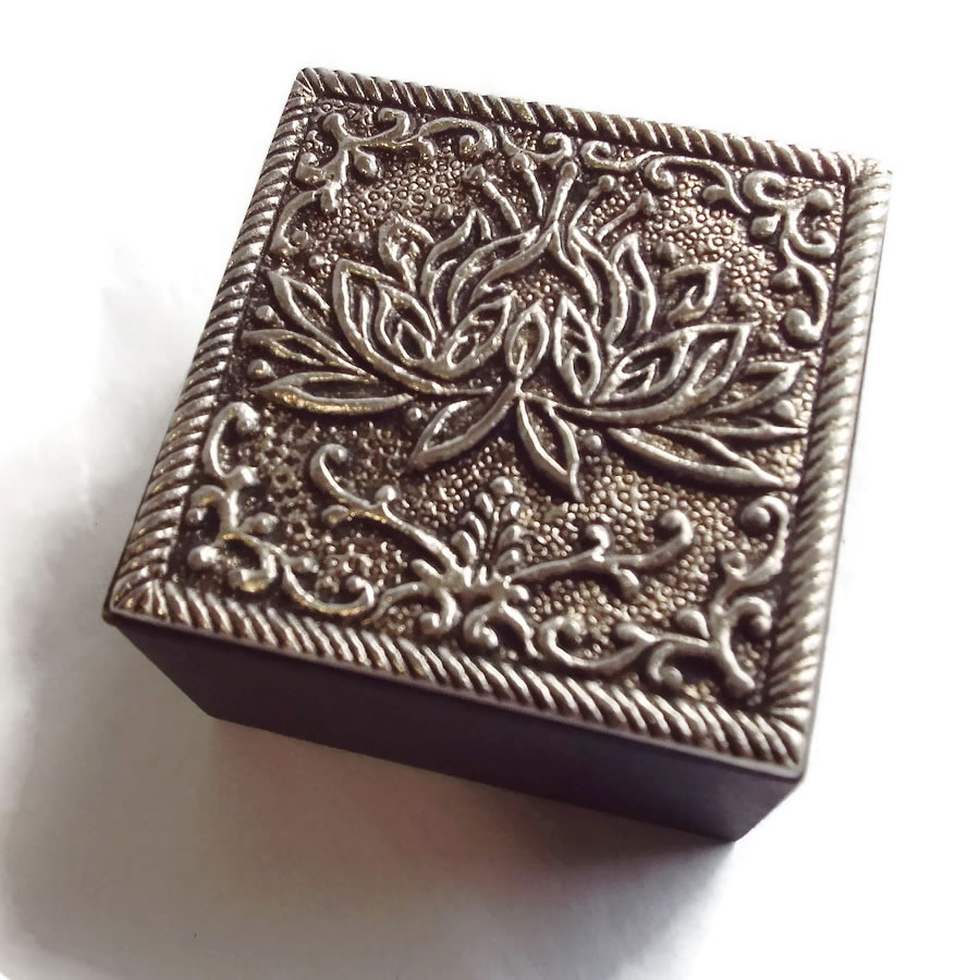 Small Lotus Silver Box