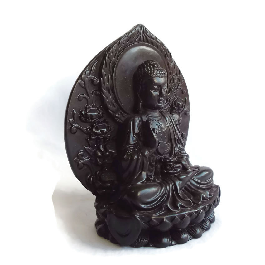Enthroned Buddha Figure Side