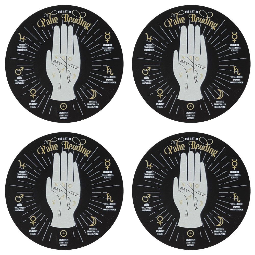 Set of Four Palmistry Coasters
