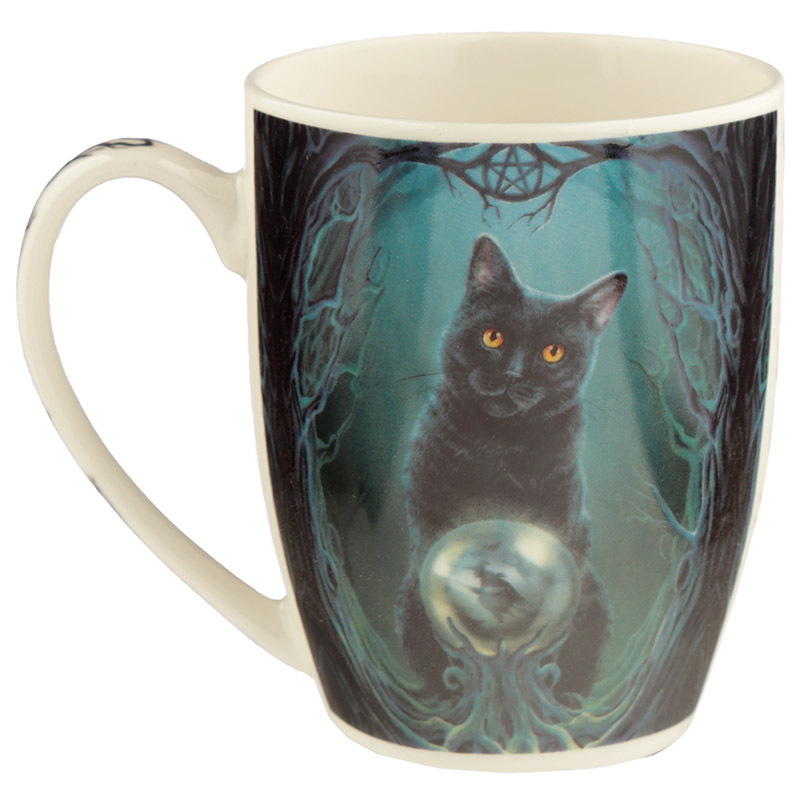 Rise of the Witches Black Cat China Mug Left View