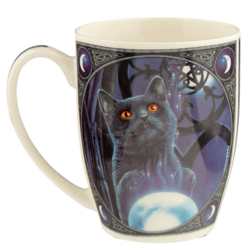 The Witches Apprentice Black Cat China Mug Left View