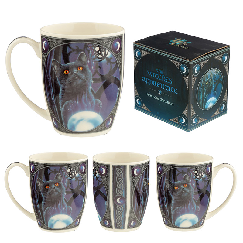The Witches Apprentice Black Cat China Mug Multi View