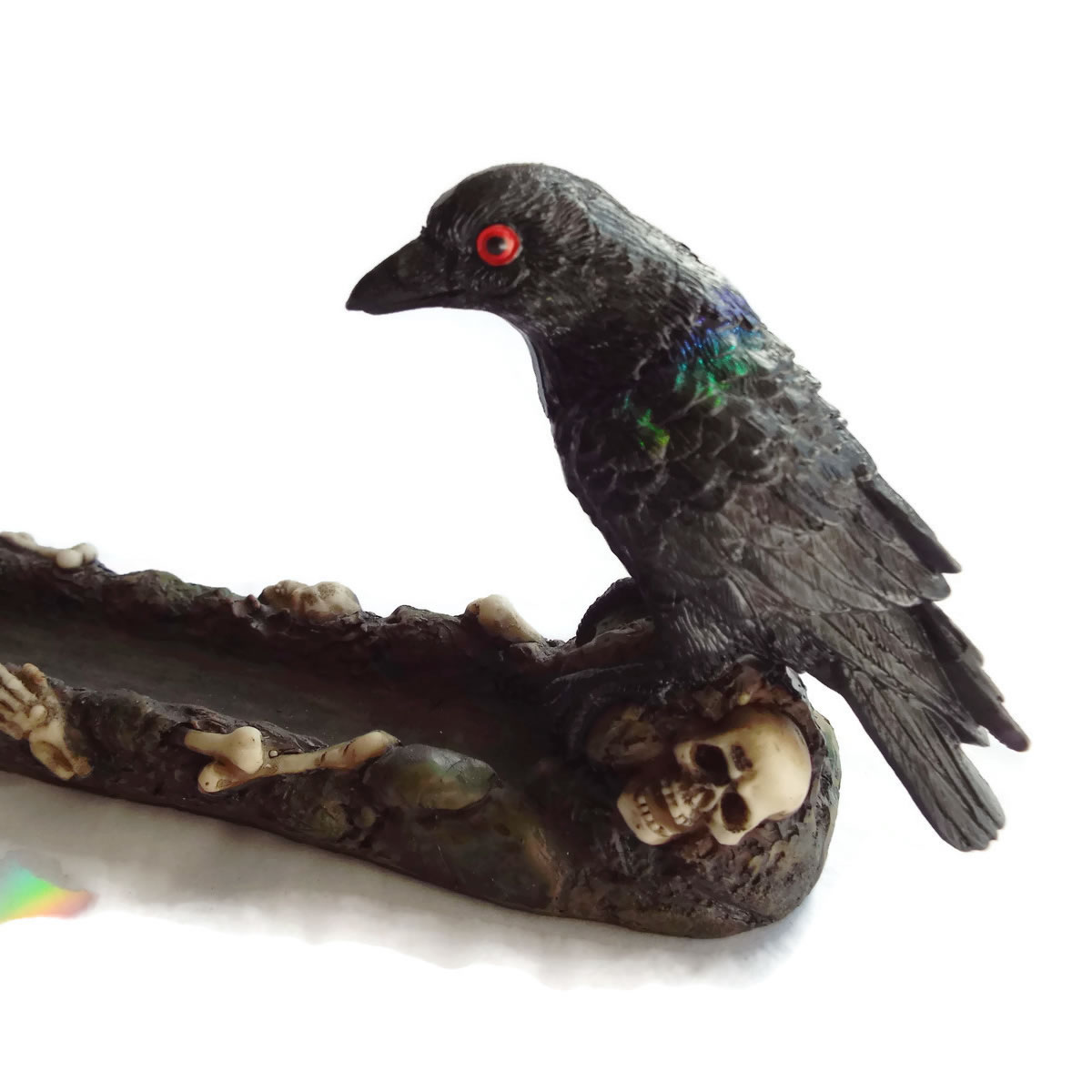 Raven Ashcatcher Incense Holder Detail