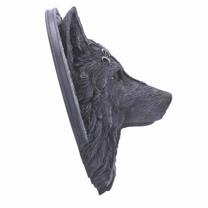 Wolf Moon Wall Ornament Side View
