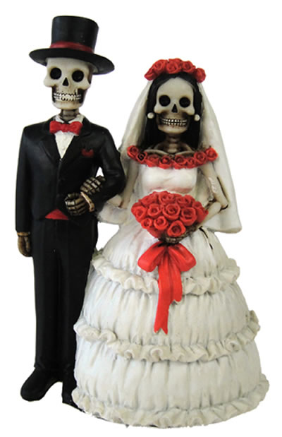 Day of the Dead Wedding Couple Figures