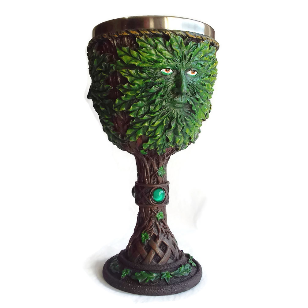Heart of the Forest Green Man Goblet Front