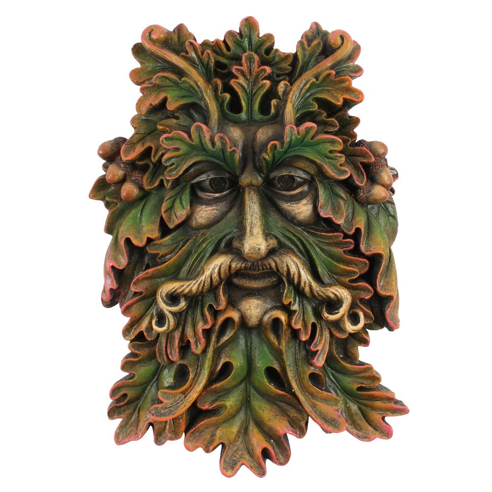 Long Oak and Acorn Green Man Plaque