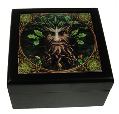 Oak King Green Man Tile Box