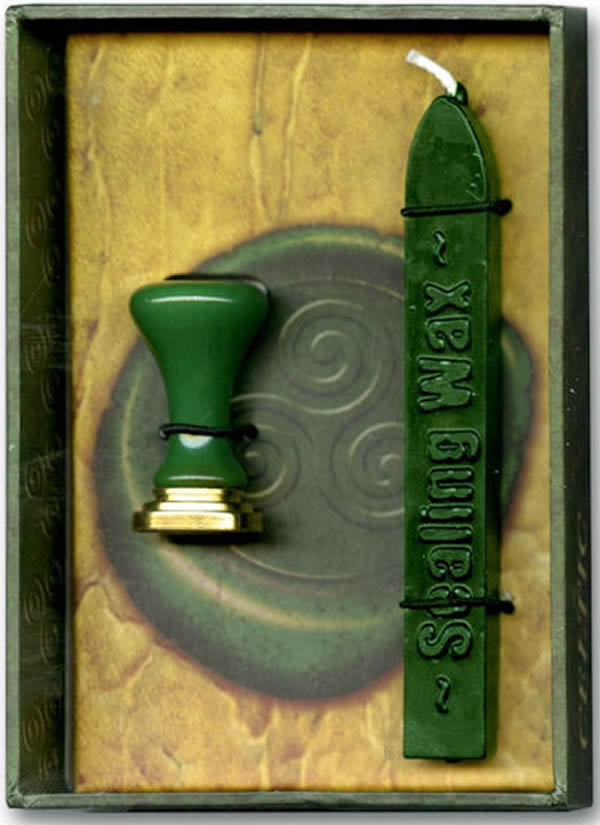 Celtic Spirals Seal with Green Wax