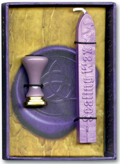 Triquetra Seal with Purple Sealing Wax
